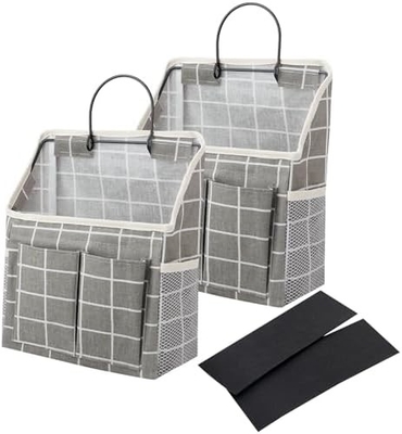 2 Paket WALL HANGING BAG ORGANIZER Korb mit Taschen für Badezimmer Schlafzimmer Küche Schlafzimmer