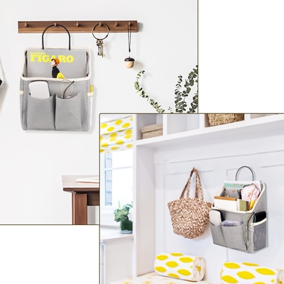 2 Paket WALL HANGING BAG ORGANIZER Korb mit Taschen für Badezimmer Schlafzimmer Küche Schlafzimmer