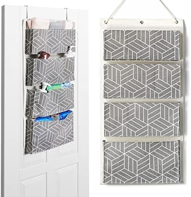2 Stück großer Wandhänger Lagertasche, Tür Schrank Linnen Stoff Taschen Organisator, wasserdicht für Wohnzimmer Schlafzimmer