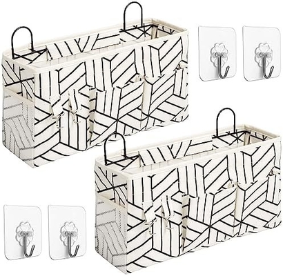 2 Stück großer Wandhänger Lagertasche, Tür Schrank Linnen Stoff Taschen Organisator, wasserdicht für Wohnzimmer Schlafzimmer