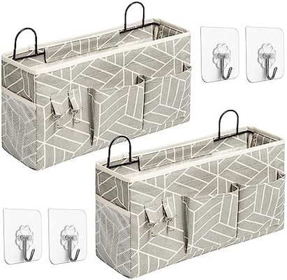 2 Stück großer Wandhänger Lagertasche, Tür Schrank Linnen Stoff Taschen Organisator, wasserdicht für Wohnzimmer Schlafzimmer