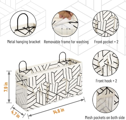 2 Stück großer Wandhänger Lagertasche, Tür Schrank Linnen Stoff Taschen Organisator, wasserdicht für Wohnzimmer Schlafzimmer
