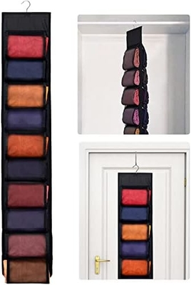 Legging Storage Organisator für Schrank, Hanging Schrank Organisator System, Graue Kleidung Schränke Halter mit 20 Rollen