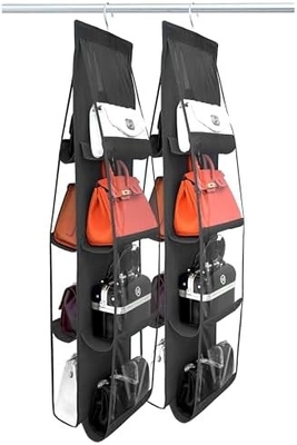 - 2 Packungen, Handtaschenhänger, Modell 2024, Handtaschenorganiser für Schrank, dicke Metallhaken, Handtaschenlager