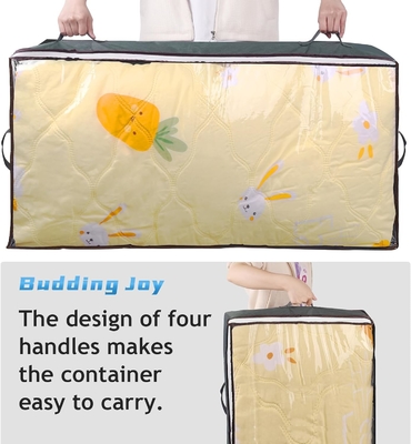 Budding Joy 90L Unterbett-Speicherbehälter, Schrank-Organisatoren und Lagerbehälter, klappbare Unterbett-Speicherbeutel für