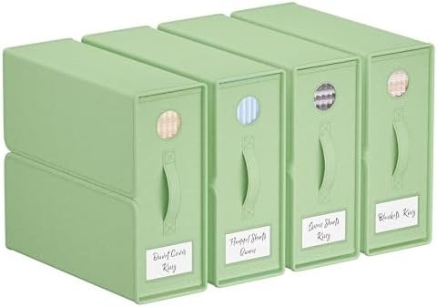 Lederorganisator und Lagerung, 4-Pack, König/Königin Größe (Grau), Lederorganisator, Stofflagerbehälter für Leder,