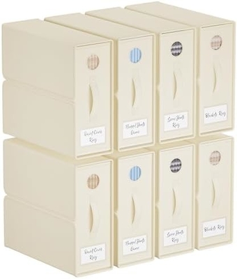 Lederorganisator und Lagerung, 4-Pack, König/Königin Größe (Grau), Lederorganisator, Stofflagerbehälter für Leder,