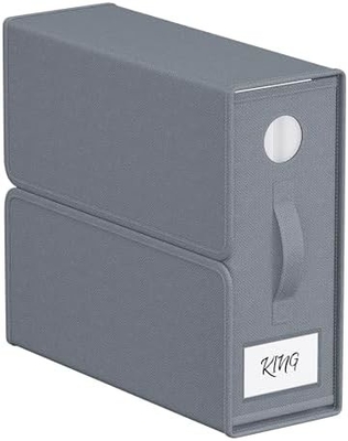 Lederorganisator und Lagerung, 4-Pack, König/Königin Größe (Grau), Lederorganisator, Stofflagerbehälter für Leder,
