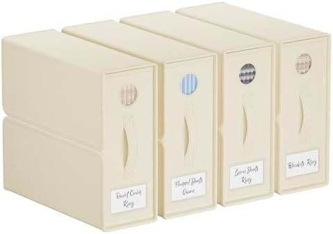 Lederorganisator und Lagerung, 4-Pack, König/Königin Größe (Grau), Lederorganisator, Stofflagerbehälter für Leder,