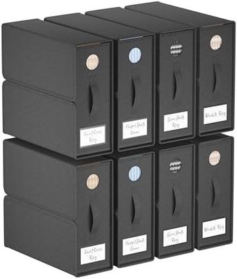 Lederorganisator und Lagerung, 4-Pack, König/Königin Größe (Grau), Lederorganisator, Stofflagerbehälter für Leder,