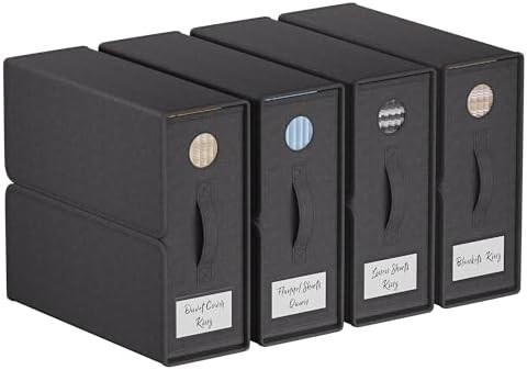 Lederorganisator und Lagerung, 4-Pack, König/Königin Größe (Grau), Lederorganisator, Stofflagerbehälter für Leder,