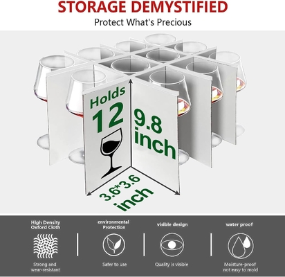 HOMYFORT Wein Glas STEMWARE Lagerkisten, CHINA Lagerung CONTAINERS Kiste mit Trennern