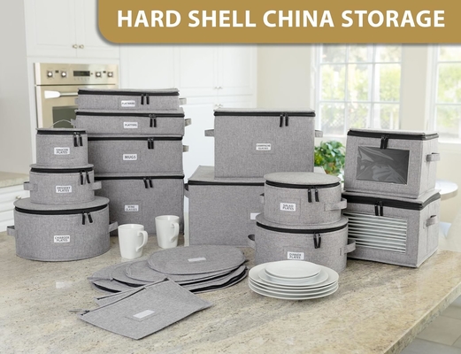 CHINA STORAGE - SET OF 6 CASES FOR FINE CHINA ACCESSORIES Lagerung - HALTEN von schweren Booten, Schalen, kleinen und großen Tellern