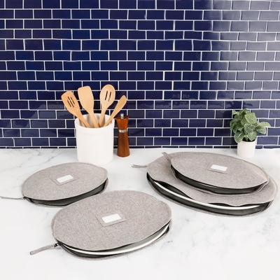 CHINA STORAGE - SET OF 6 CASES FOR FINE CHINA ACCESSORIES Lagerung - HALTEN von schweren Booten, Schalen, kleinen und großen Tellern