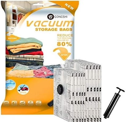 12 VAKUUM-SPACKEN (3 X JUMBO, 3 X LARGE, 3 X MEDIUM, 3 X SMALL), mit Raum sparen
