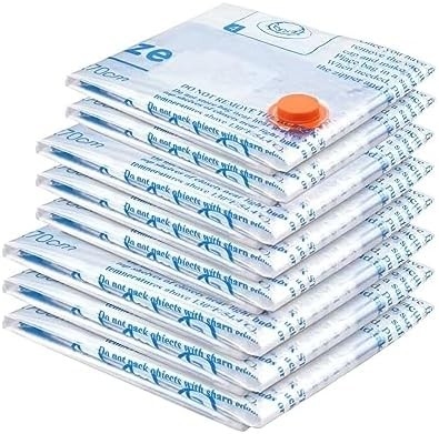 8 VAKUUM-SPACKEN mit elektrischer Luftpumpe, 2 JUMBO, 2 LARGE, 2 MIDDLE, 2 KLEINE TASCHEN