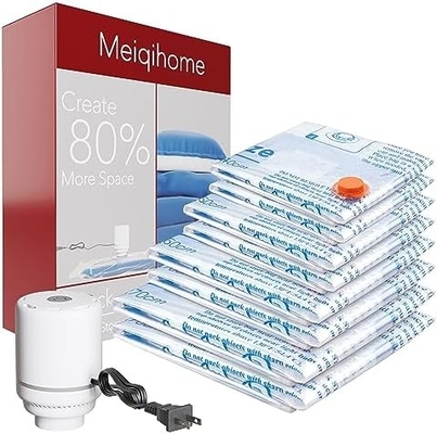 8 VAKUUM-SPACKEN mit elektrischer Luftpumpe, 2 JUMBO, 2 LARGE, 2 MIDDLE, 2 KLEINE TASCHEN
