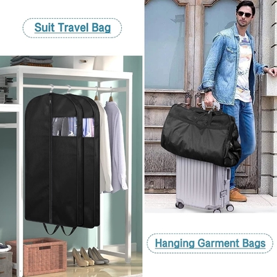 KIMBORA 43&quot; Anzugsbeutel für Schrank, Aufbewahrung und Reisen, Gusset-Hängende Kleidungsbeutel für Männer Anzugsbeutel mit Handgriffe für