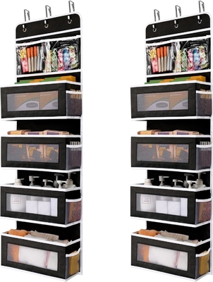 JARLINK 2 Pack 5-Regal über Tür Hängender Organisator, Klappwandmontage 4 Große Tasche Großkapazität Speicher mit PVC