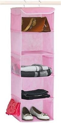 Einfache Haushaltsgeräte 5 Regalen Hängender Schrank ORGANIZATOR, GRÄU