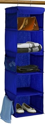 Einfache Haushaltsgeräte 5 Regalen Hängender Schrank ORGANIZATOR, GRÄU
