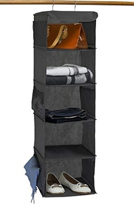 Einfache Haushaltsgeräte 5 Regalen Hängender Schrank ORGANIZATOR, GRÄU
