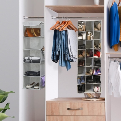 Einfache Haushaltsgeräte 5 Regalen Hängender Schrank ORGANIZATOR, GRÄU