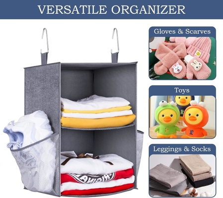 KEETDY 2 Regale Kleine Hängende Schrank Organisatoren und Lagerung mit 2 großen Schuhtaschen Hängende Regale Organisator für