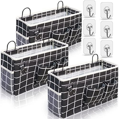 2 PCS Hängende Körbe zur Organisation, Stoff Wandlagerkorb, Wandorganisator für Schrank, Küche, Schlafzimmer, Büro,
