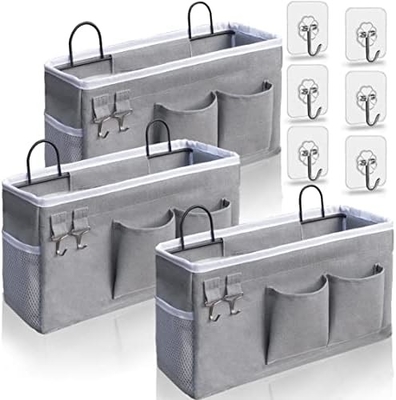 2 PCS Hängende Körbe zur Organisation, Stoff Wandlagerkorb, Wandorganisator für Schrank, Küche, Schlafzimmer, Büro,