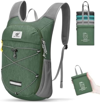 SKYSPER Klapprücksack für Wandern - 10L kleiner, leichter Tagesack Atemberaubende Reisetaschen für Männer Frauen