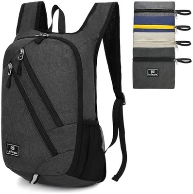 Kleiner Tagesack 15L Wander-Rucksack Klappbare Kleine Rucksack Leichtgewicht Packable Rucksack Reisetagesack für Frauen Männer, bl