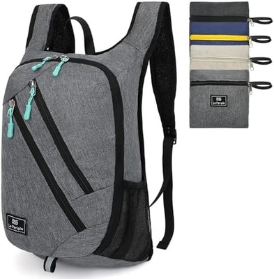 Kleiner Tagesack 15L Wander-Rucksack Klappbare Kleine Rucksack Leichtgewicht Packable Rucksack Reisetagesack für Frauen Männer, bl