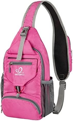 WATERFLY Packbar KLEINER KREISENFÜGER Sling Rucksack Schulter Brusttasche Tagesack für Wandern Reisen