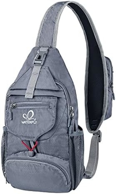 WATERFLY Packbar KLEINER KREISENFÜGER Sling Rucksack Schulter Brusttasche Tagesack für Wandern Reisen