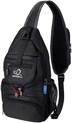 WATERFLY Packbar KLEINER KREISENFÜGER Sling Rucksack Schulter Brusttasche Tagesack für Wandern Reisen
