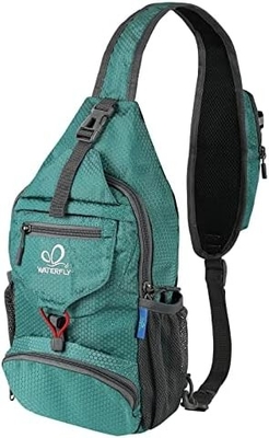 WATERFLY Packbar KLEINER KREISENFÜGER Sling Rucksack Schulter Brusttasche Tagesack für Wandern Reisen