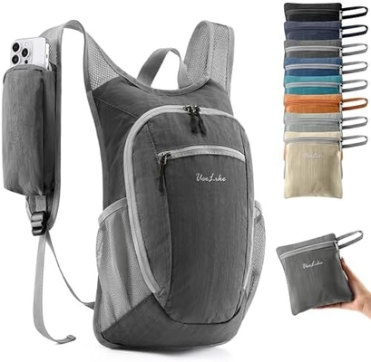 10L Kleiner Reisetasche Reisetasche Tagestasche Leichtgewicht Packable Rucksack für Frauen Männer ((Beige)