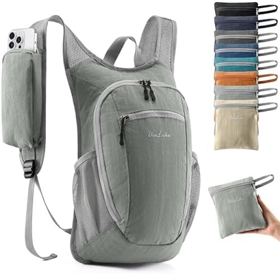 10L Kleiner Reisetasche Reisetasche Tagestasche Leichtgewicht Packable Rucksack für Frauen Männer ((Beige)