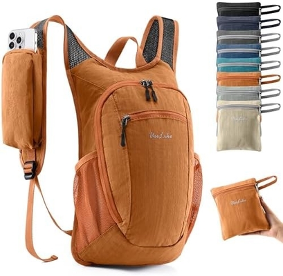 10L Kleiner Reisetasche Reisetasche Tagestasche Leichtgewicht Packable Rucksack für Frauen Männer ((Beige)