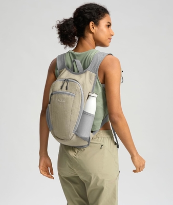 10L Kleiner Reisetasche Reisetasche Tagestasche Leichtgewicht Packable Rucksack für Frauen Männer ((Beige)