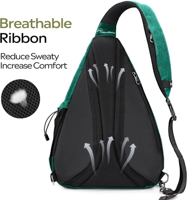 OutdoorMaster Sling Bag, Wandertasche, Crossbody Schulter Brust Urban Outdoor Reise Rucksack für Frauen &amp; Männer