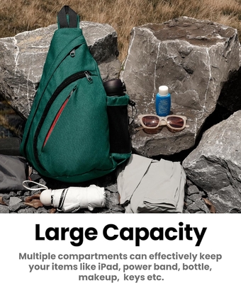 OutdoorMaster Sling Bag, Wandertasche, Crossbody Schulter Brust Urban Outdoor Reise Rucksack für Frauen &amp; Männer
