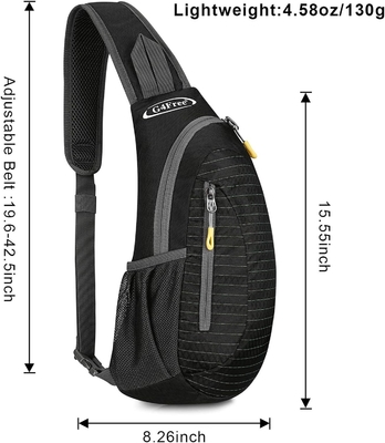 G4Free Sling-Taschen Männer und Frauen Schulter Rucksack Kleiner Kreuzkörper Brust Sling Rucksack (Schwarz)