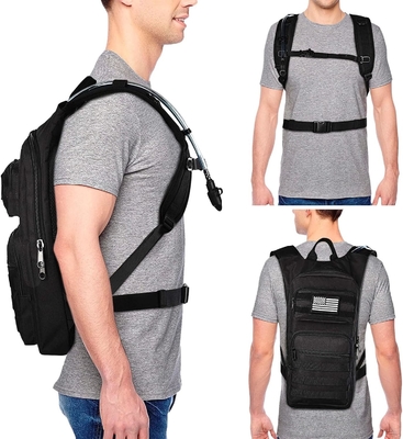 Hydratations-Rucksack mit 3L TPU Wasserblase, taktischer Molle Wasser-Rucksack für Männer Frauen, Hydratations-Pack für Wandern
