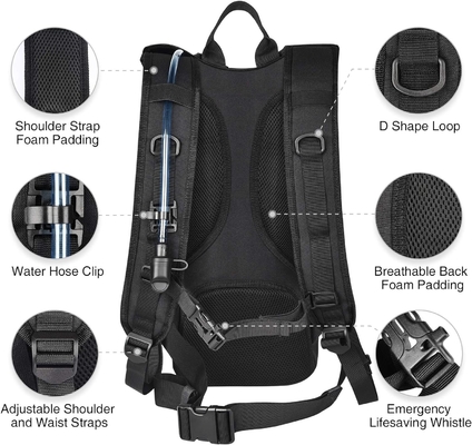 Hydratations-Rucksack mit 3L TPU Wasserblase, taktischer Molle Wasser-Rucksack für Männer Frauen, Hydratations-Pack für Wandern