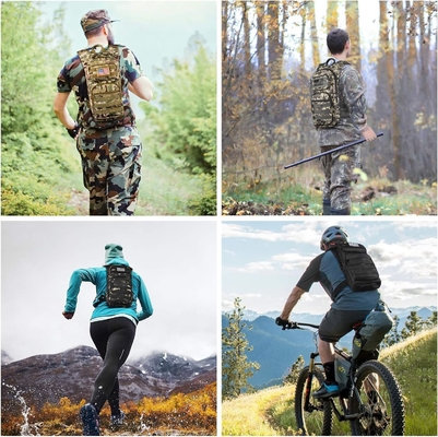 Hydratations-Rucksack mit 3L TPU Wasserblase, taktischer Molle Wasser-Rucksack für Männer Frauen, Hydratations-Pack für Wandern