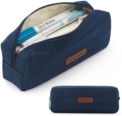 ANGOOBABY Kleiner Bleistiftkoffer Schüler Bleistift Tasche Münze Tasche Kosmetik Tasche Büro Schreibwaren Organisator für Jugendliche Schule