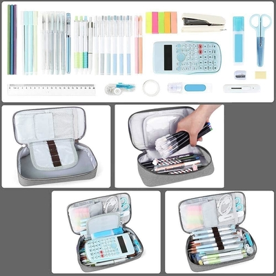 Homecube Bleistiftkoffer Fassungsfähiger Bleistifthalter Box Make-up-Stifte Tasche Oxford Stoffbeutel Großes Aufbewahrungspapier