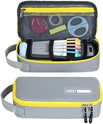 ECHSRT Großes Bleistiftgehäuse, ästhetischer Stiftbeutel mit großer Kapazität, minimalistischer tragbarer Briefpapierbeutel mit Griff für